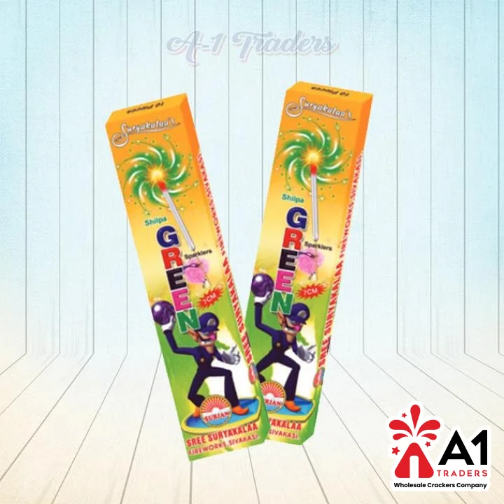10cm Green Sparklers